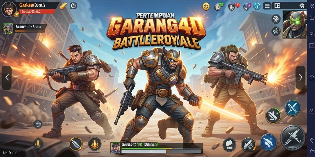 Screenshot GARANG4D menampilkan pertempuran seru di medan perang.