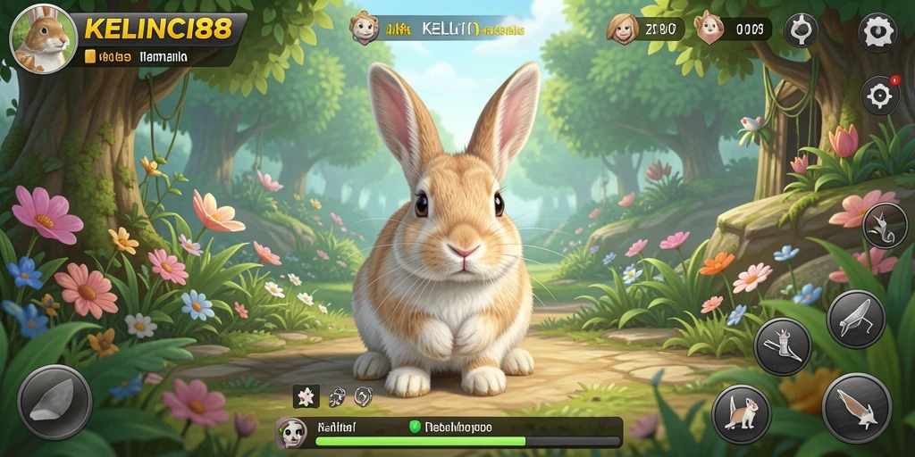 Tampilan gameplay <strong>KELINCI88</strong> yang penuh warna dan interaktif.