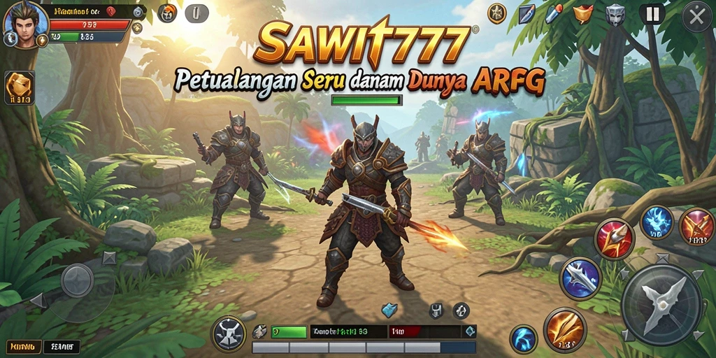 Screenshot gameplay SAWIT777 menampilkan aksi pertarungan yang dinamis.