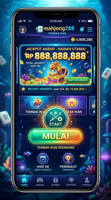 Tampilan antarmuka pengguna aplikasi mahjong288 yang menarik.